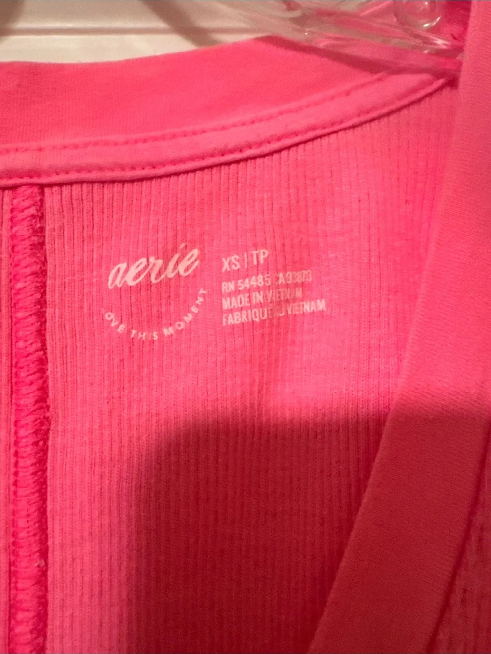 Aerie Women's Neon Pink Ribbed Tank Top XS